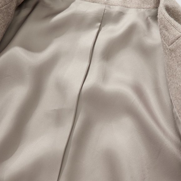 CHICJOC Women Timeless Oversized the-row style cashmere blazer size 38 in taupe - Picture 8 of 16
